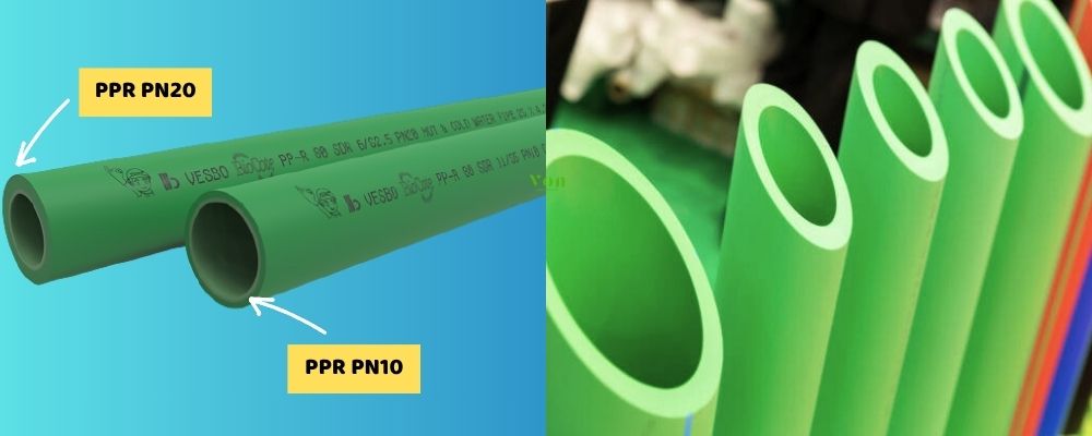 phân biệt ống PPR PN10 với các loại ống PPR khác