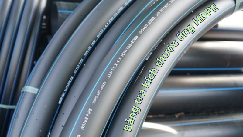 bảng tra kích thước ống hdpe