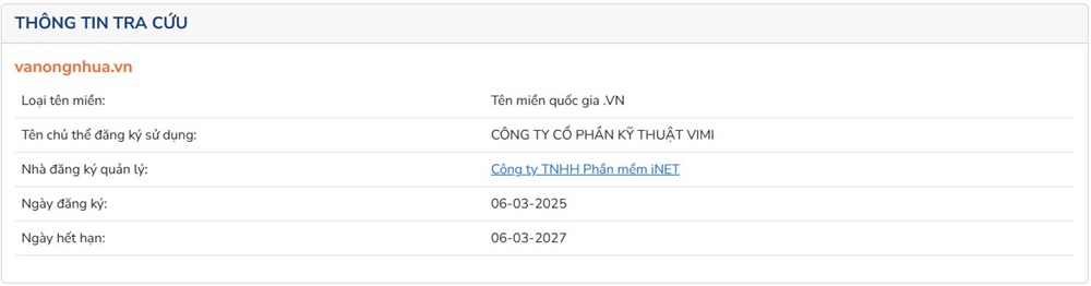 chủ sở hữu vanongnhua.vn
