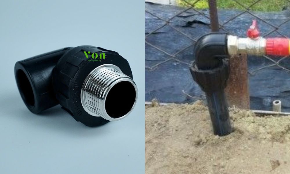 cút nhựa hdpe một đầu ren