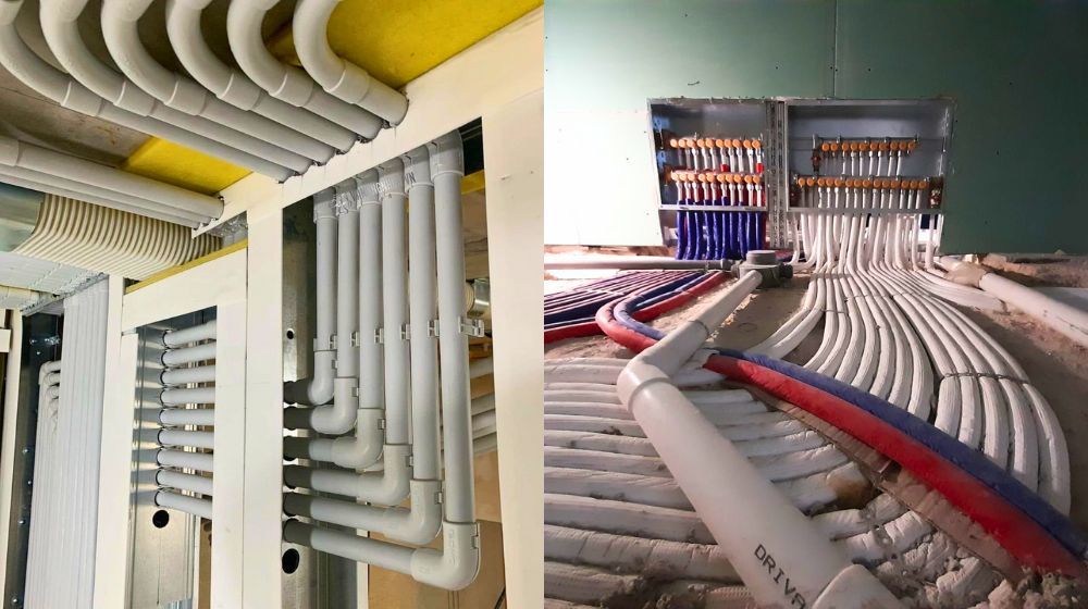 dùng ống nhựa uPVC để bảo vệ cáp điện ngầm