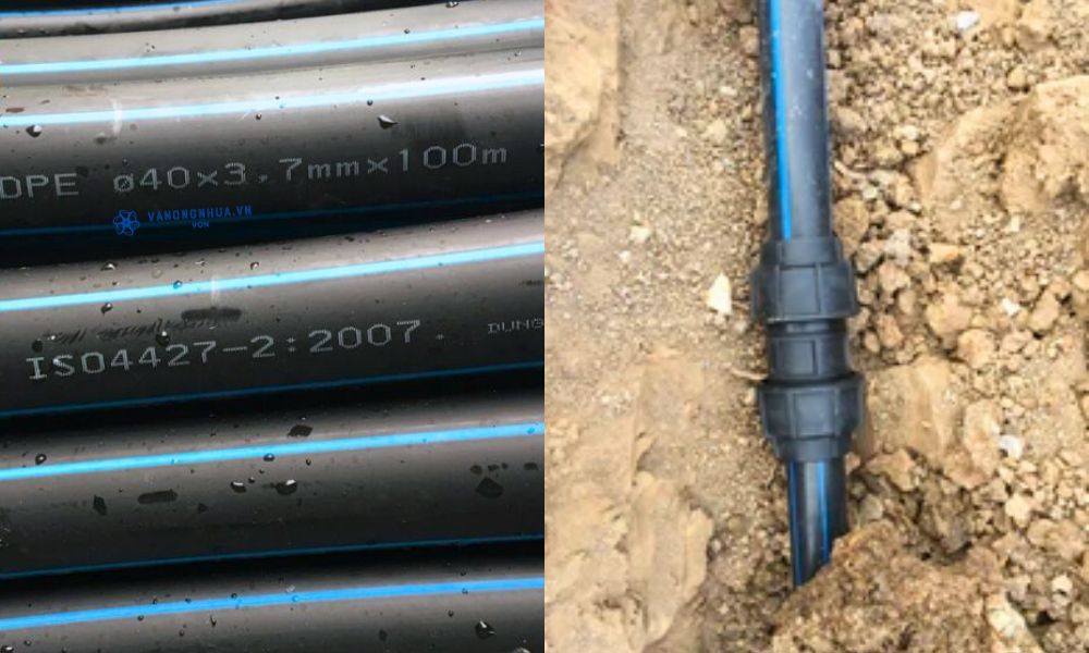kiểu kết nối ống HDPE D40