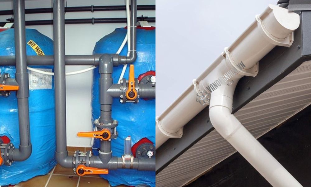 trường hợp dùng cút chếch upvc d110