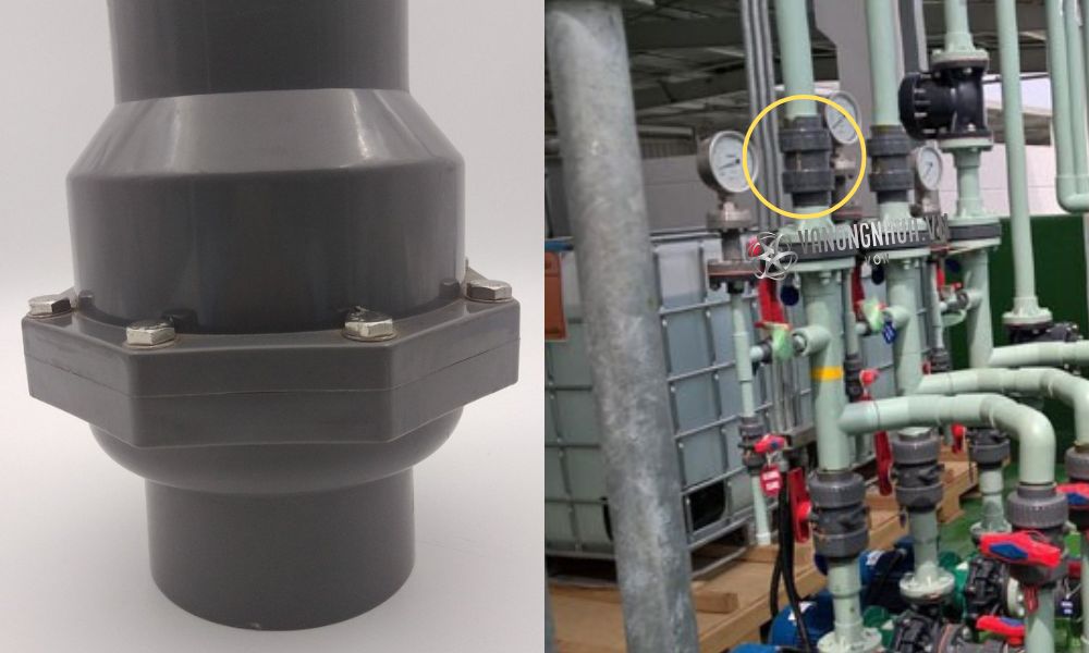 áp suất van 1 chiều nhựa phi 90