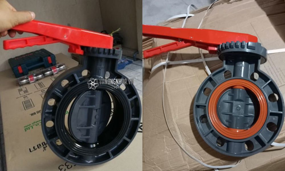 bảo trì van bướm tay gạt pvc