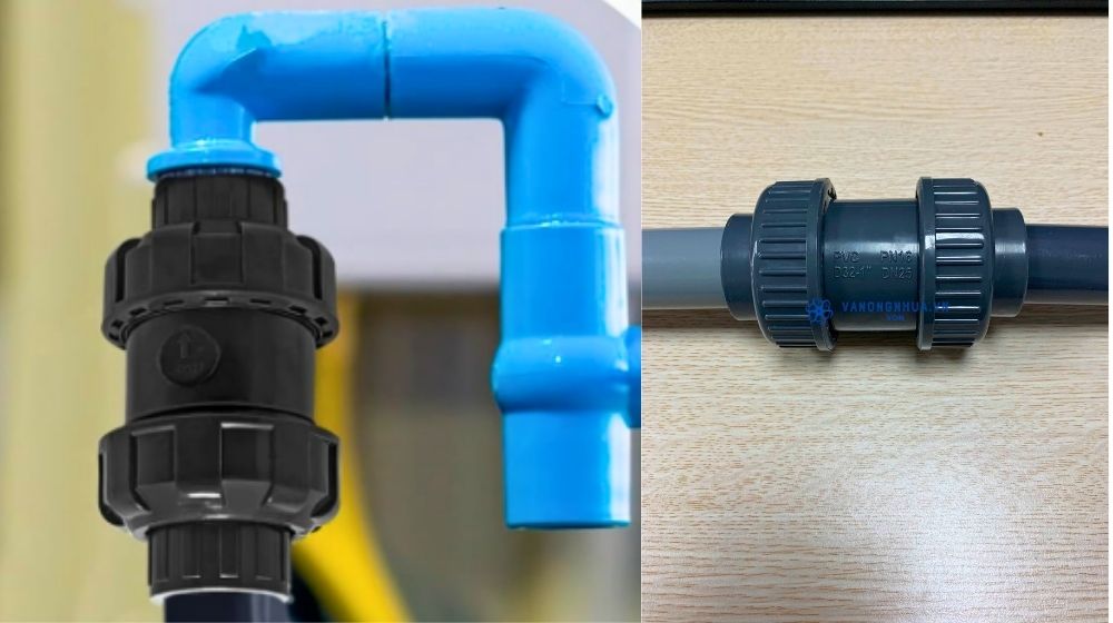 giới hạn nhiệt độ và phương pháp kết nối của van 1 chiều pvc