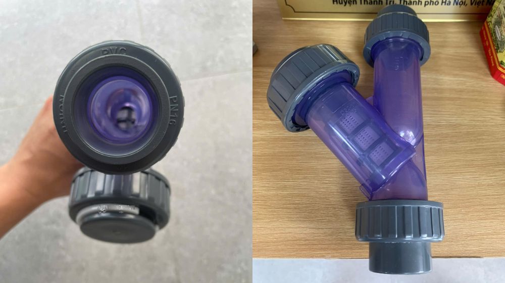 kích thước áp lực nhiệt độ làm việc của y lọc nhựa PVC
