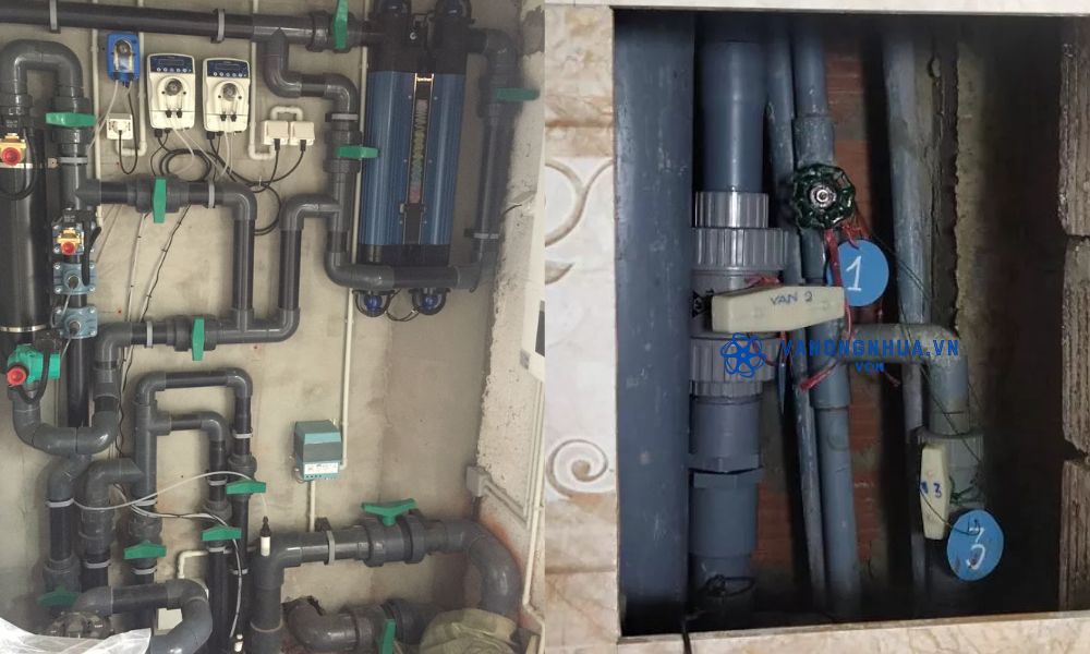 ứng dụng van bi nhựa rắc co
