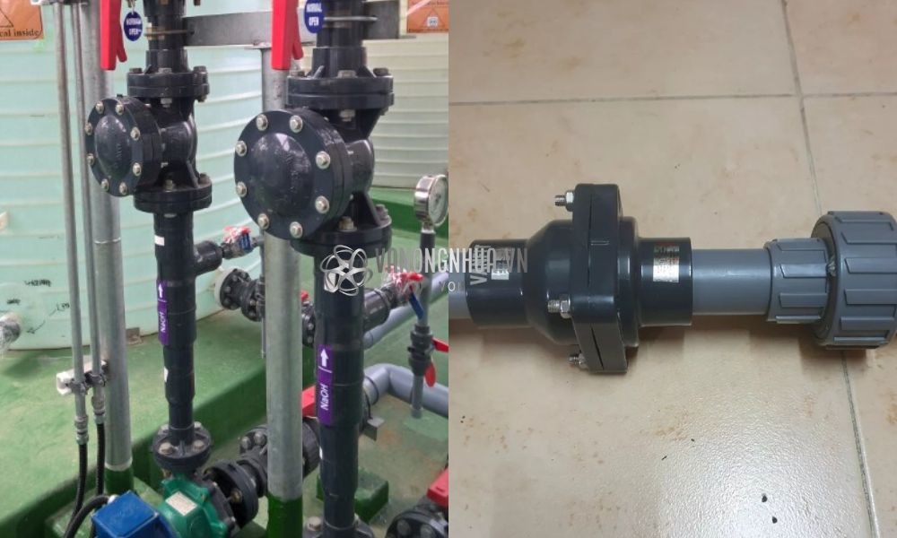 van 1 chiều lá lật nhựa chiều ngang dọc