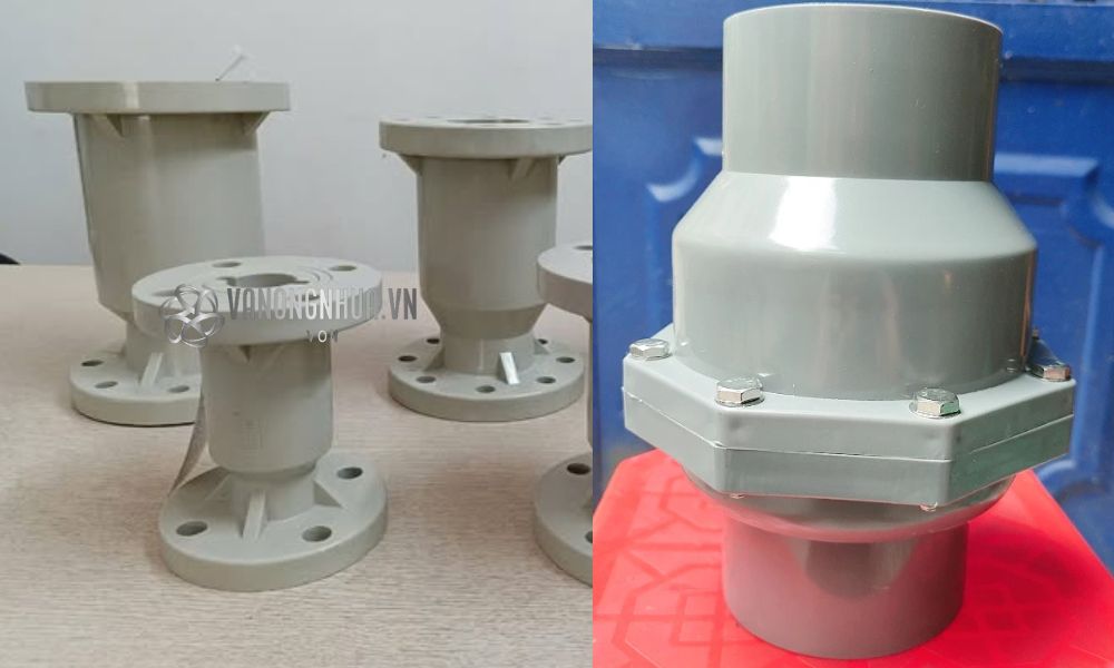 van 1 chiều lá lật nhựa nước nóng