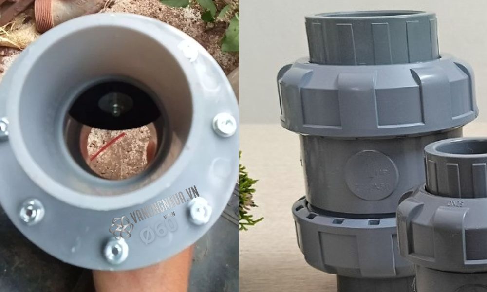 van 1 chiều nhựa phi 60 cpvc pp pvdf