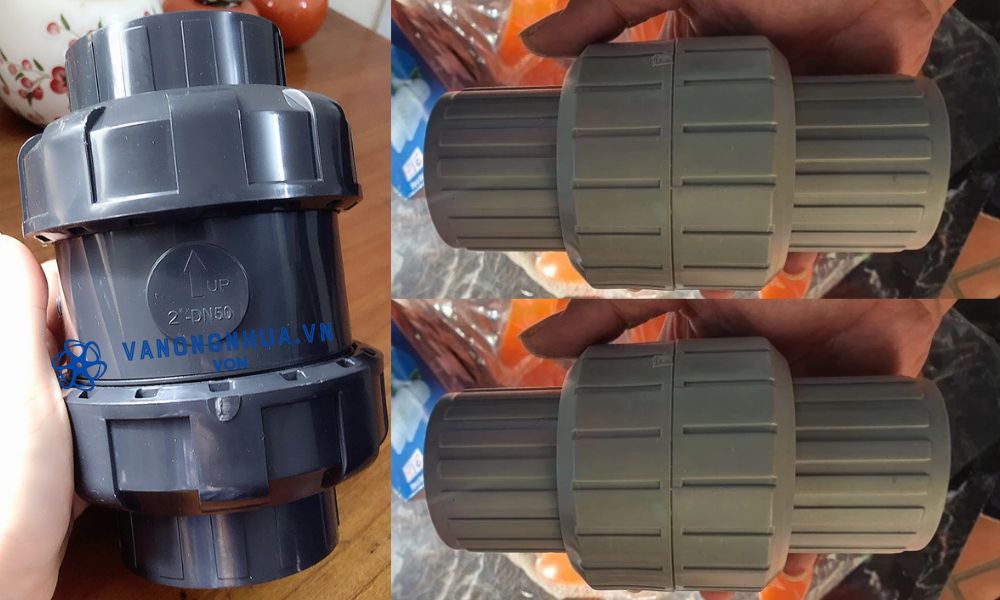 van 1 chiều nhựa phi 60 pvc upvc