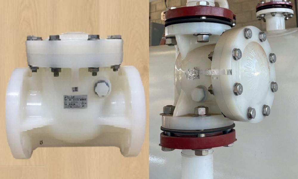 van 1 chiều nhựa pvdf pp