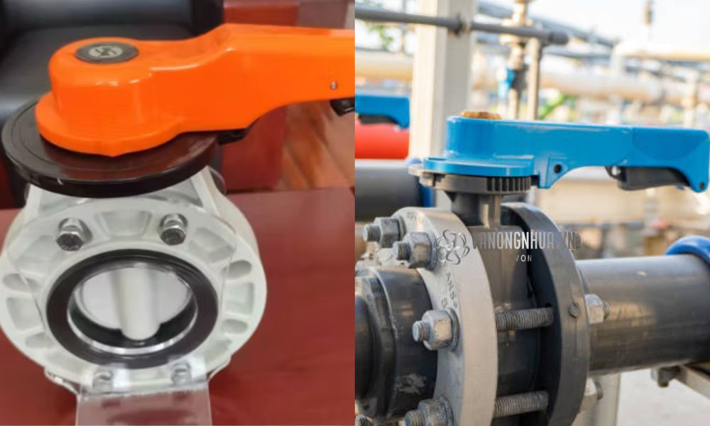 van bướm nhựa cpvc tay gạt