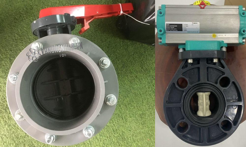 van bướm nhựa pvc upvc