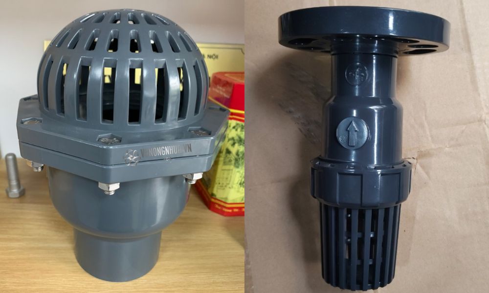 van nhựa pvc dạng rọ bơm