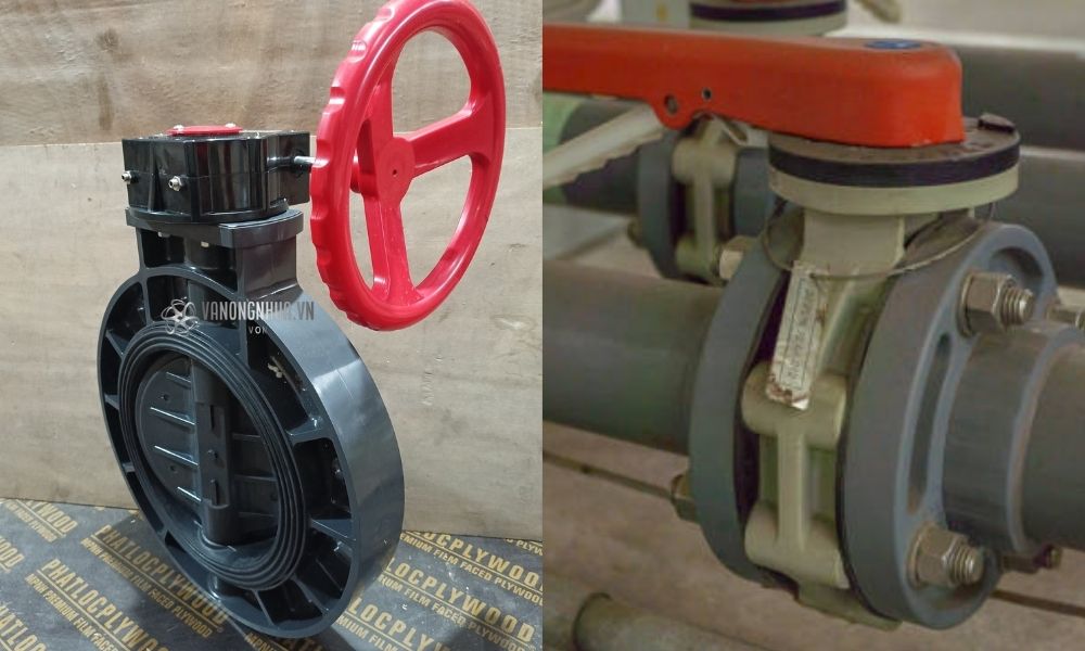 van nhựa pvc dạng van bướm