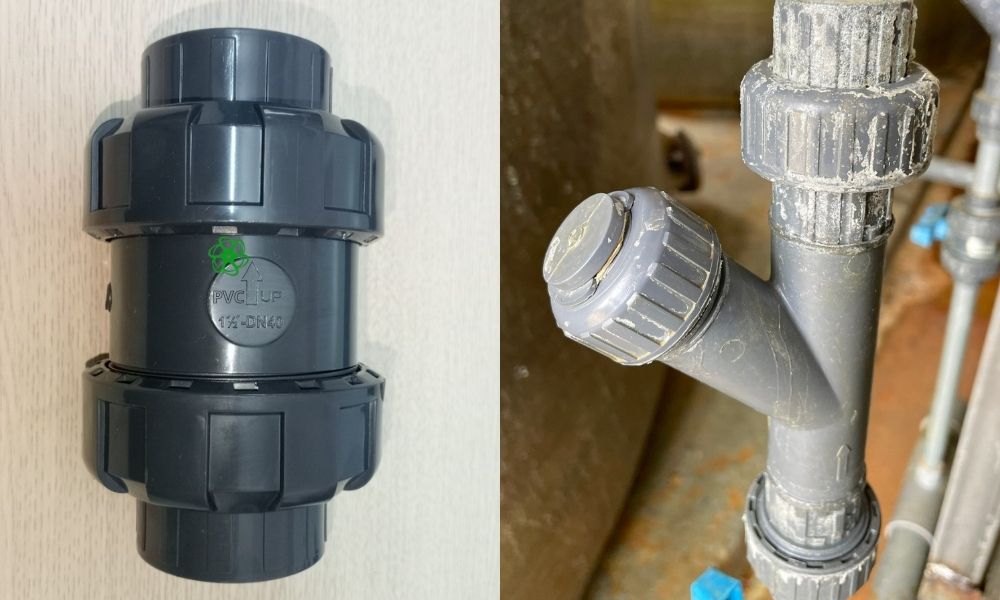 van nhựa pvc dạng van một chiều