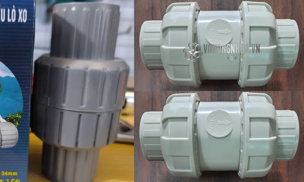 vật liệu van 1 chiều nhựa phi 34