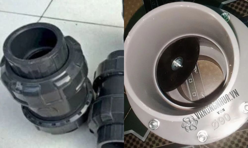 vật liệu van 1 chiều nhựa phi 90