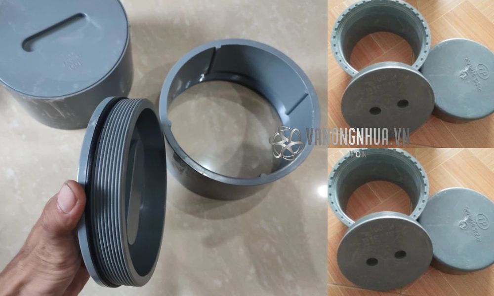 cấu tạo bịt xả thông tắc pvc 160