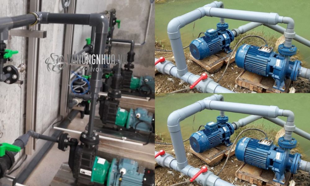 cút pvc d110 với ống cỡ nhỏ