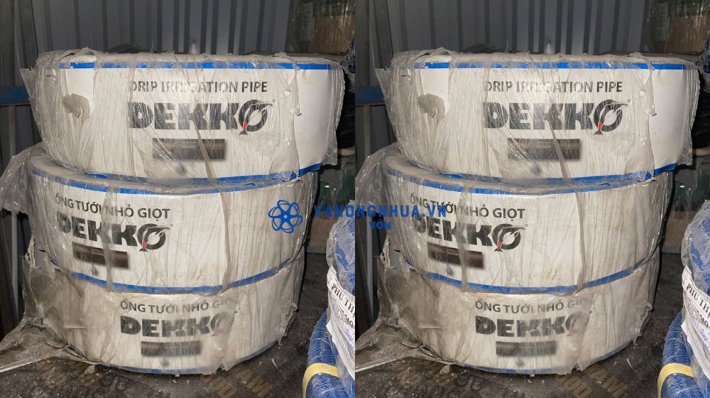 đại lý phân phối ống tưới gắn chip Dekko dải dọc luống