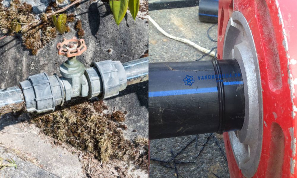 kiểu kết nối ống nước hdpe trơn
