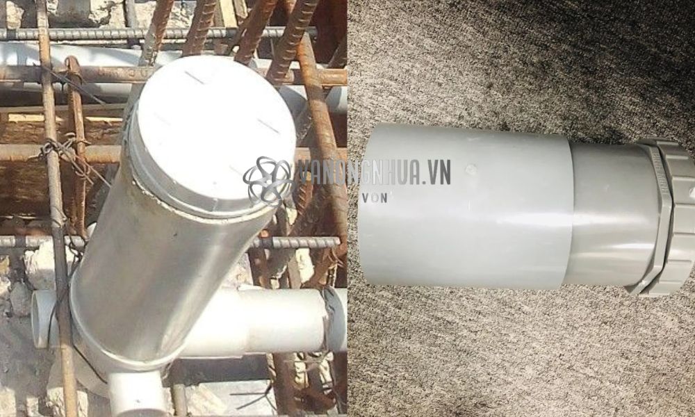 lắp đặt bịt xả thông tắc pvc 160
