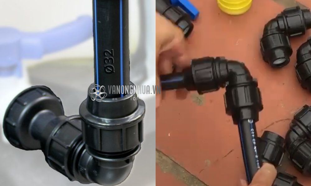 lắp đặt cút hdpe 32