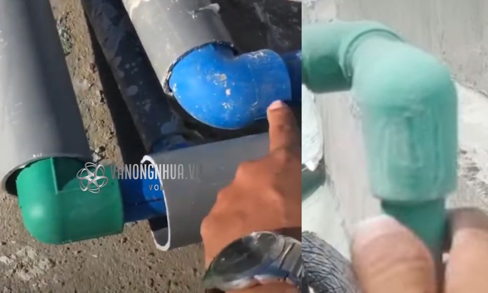 lắp đặt cút ppr ngoài trời