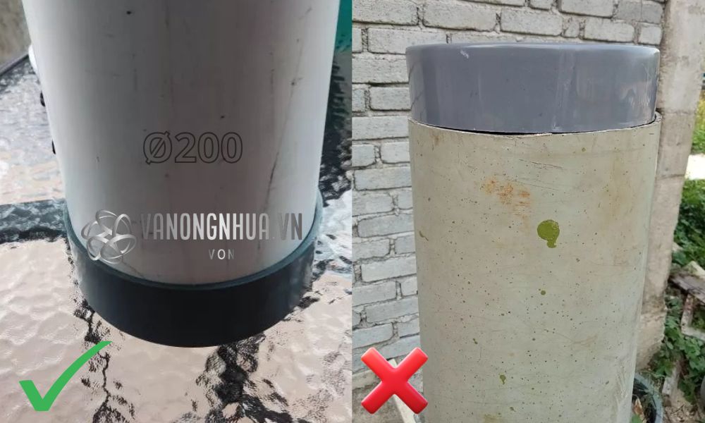 lắp đặt nắp bịt ống nhựa pvc 200