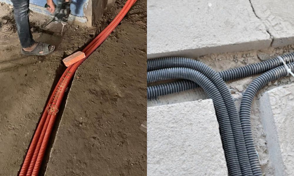 lưu ý chôn ngầm ống nhựa xoắn hdpe 32 25