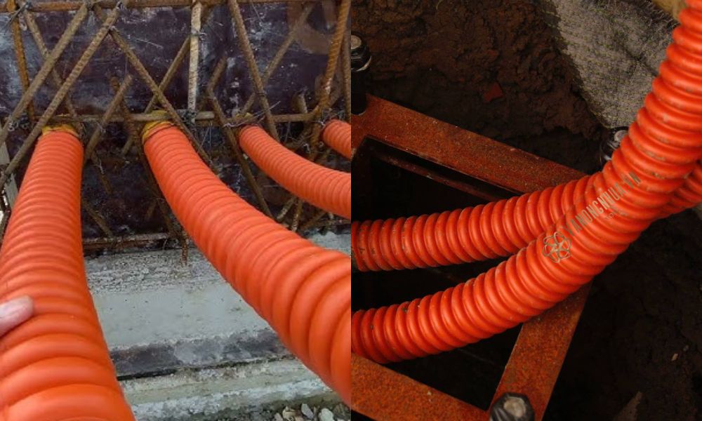 ống nhựa xoắn hdpe 130 100 chịu nhiệt