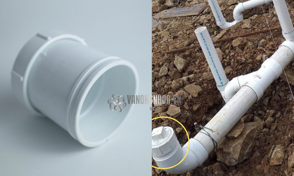 ứng dụng bịt xả thông tắc pvc 140