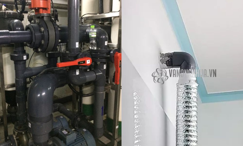ứng dụng cút pvc d110
