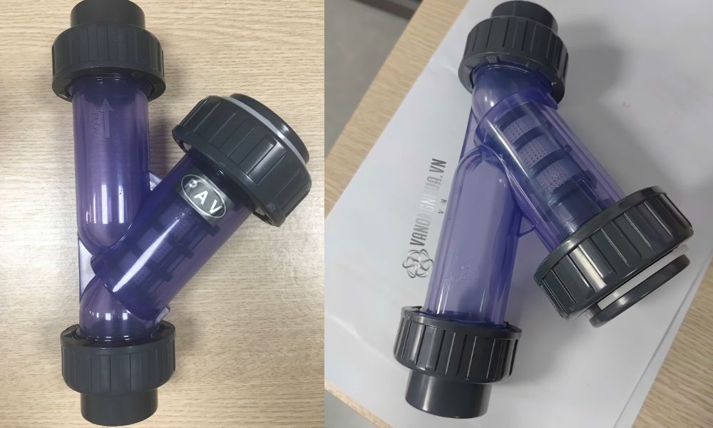 y strainer nhựa trong suốt