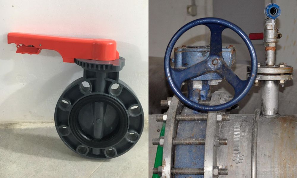 các loại van bướm thủ công