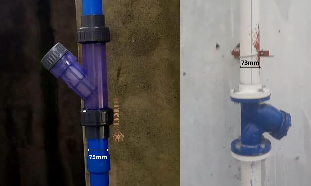 đường kính ngoài y lọc dn65