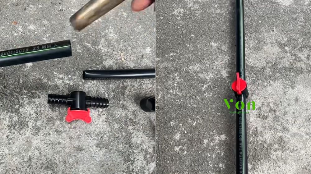 kích cỡ van ống tưới Dekko