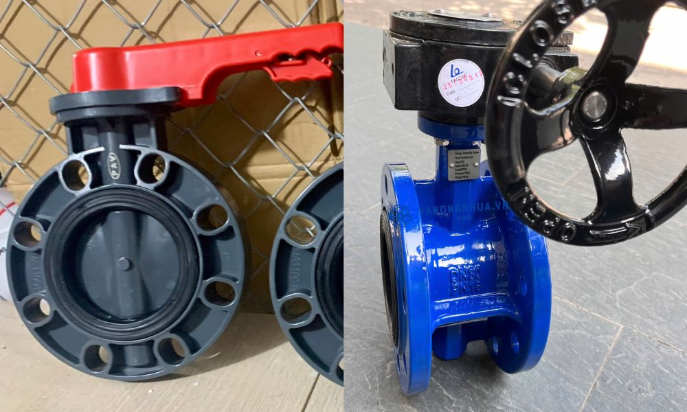 kiểu kết nối butterfly valve