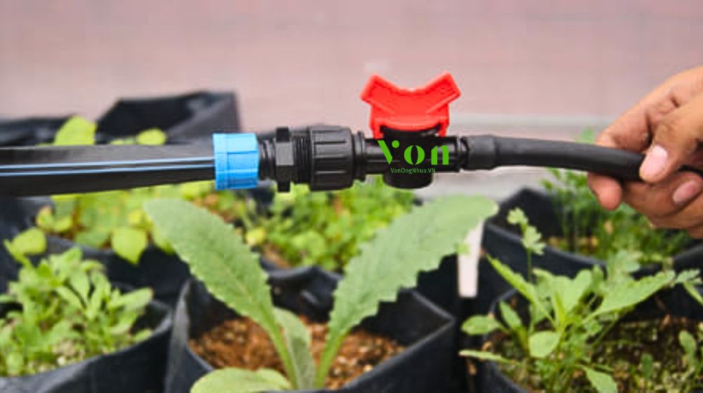 kiểu kết nối van ống tưới Dekko