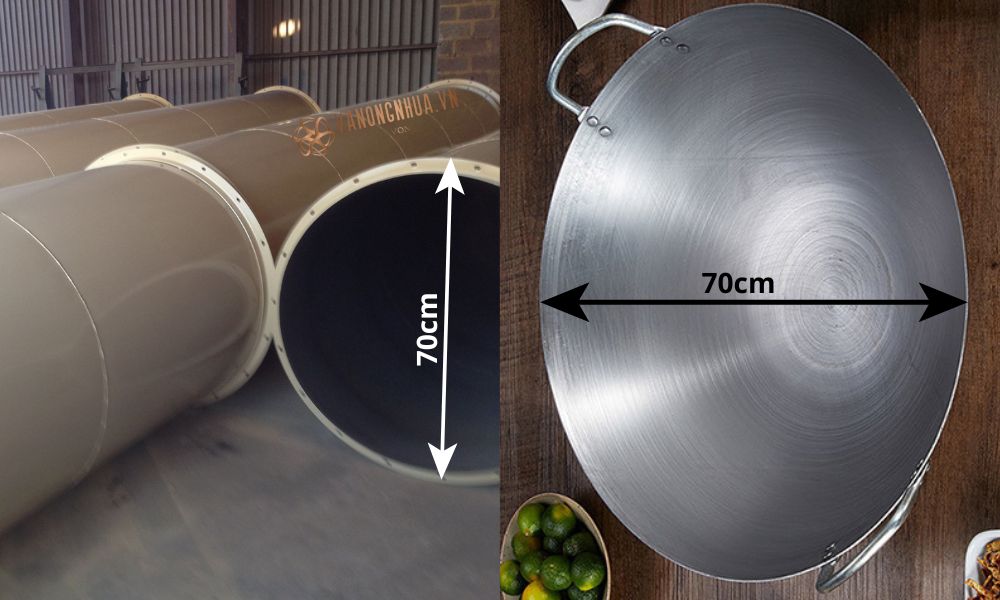 ống nhựa pp d700 to như thế nào