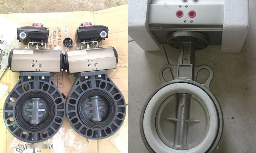 van bướm dn100 truyền động