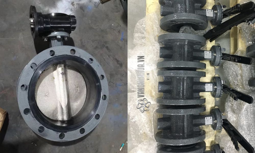 van bướm mặt bích nước nóng