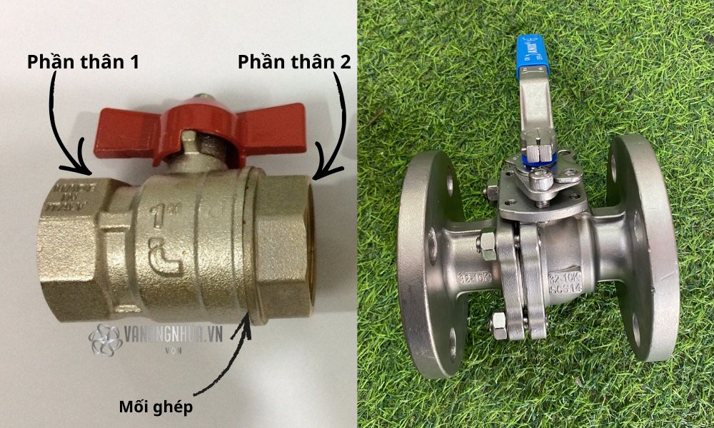 cấu tạo van bi 2 thân