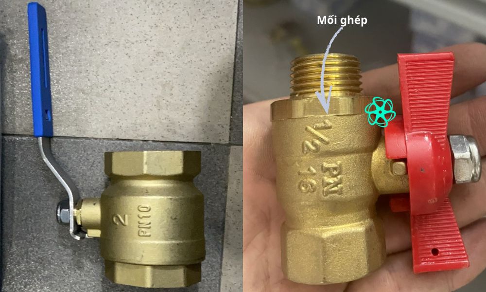 cấu tạo van bi thân đồng