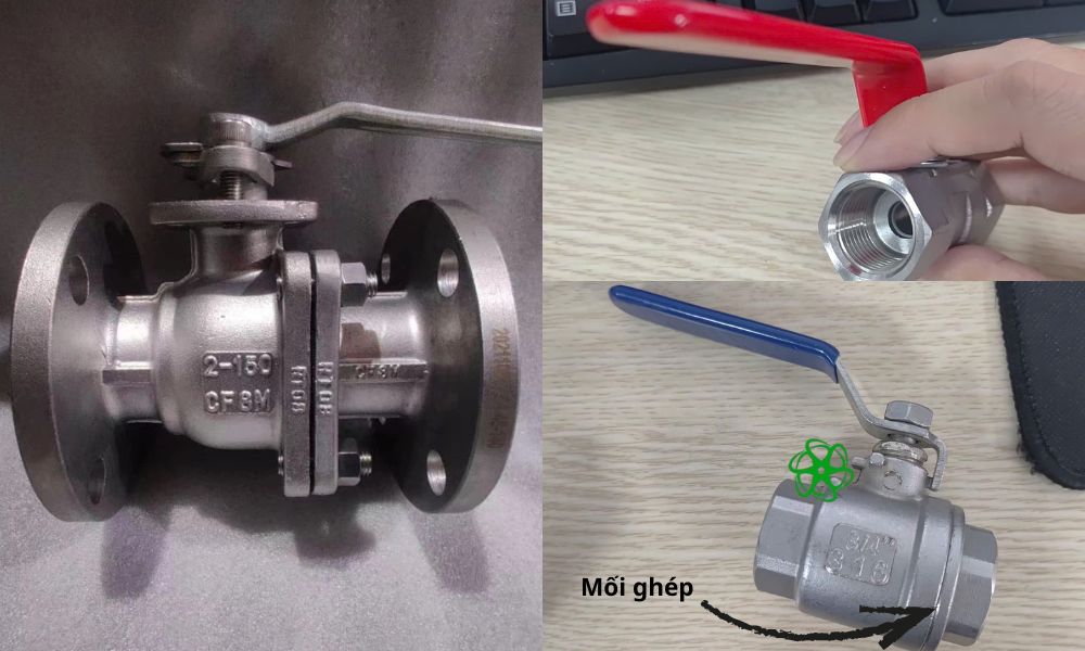 cấu tạo van bi thân inox