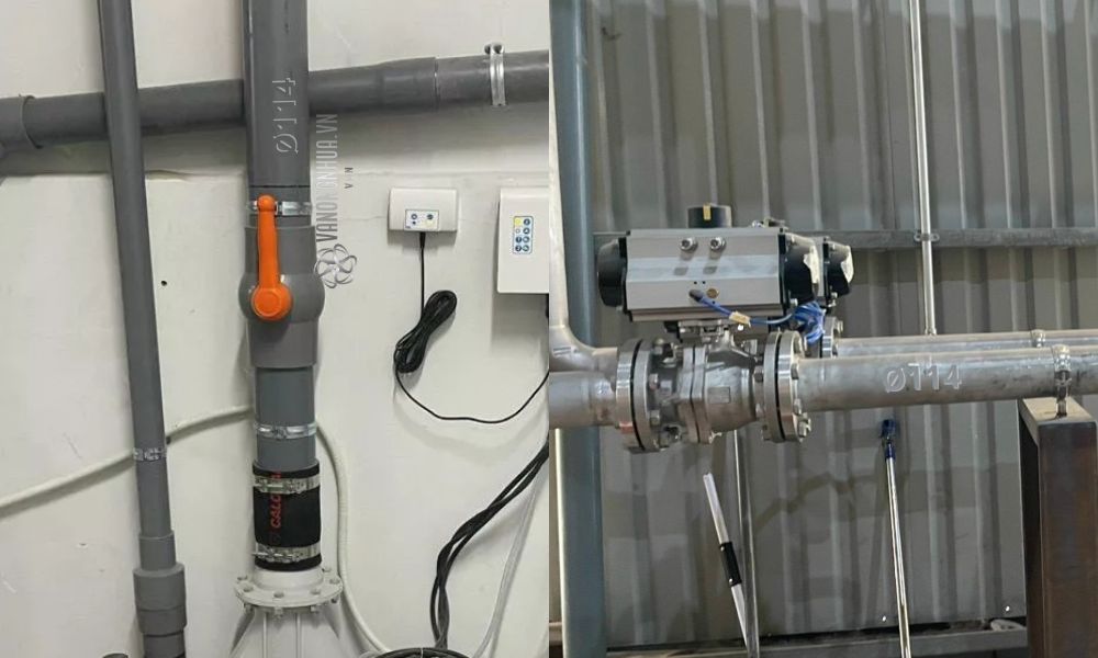 cỡ ống nối van bi dn100