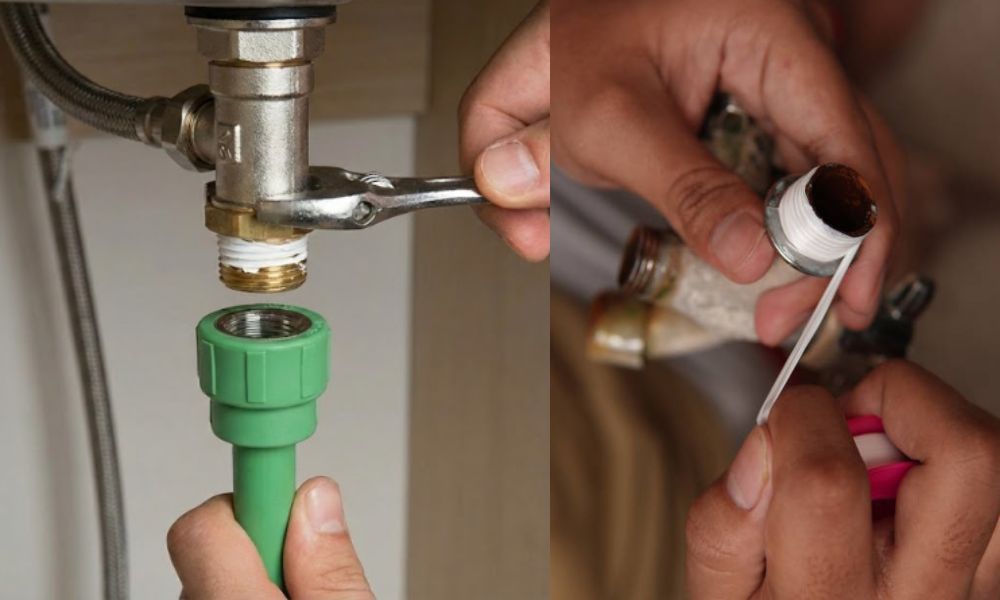 nối ren cơ khí thay vì keo dán ống nhựa chịu nhiệt ppr